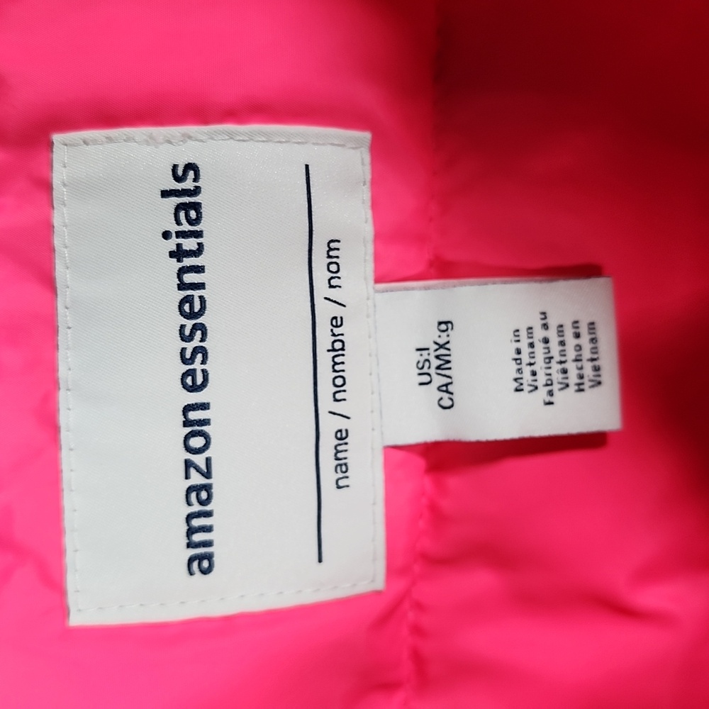 Amazon Essentials Kids' Pastel Puffer Vest Girls Size L - Picture 3 of 4